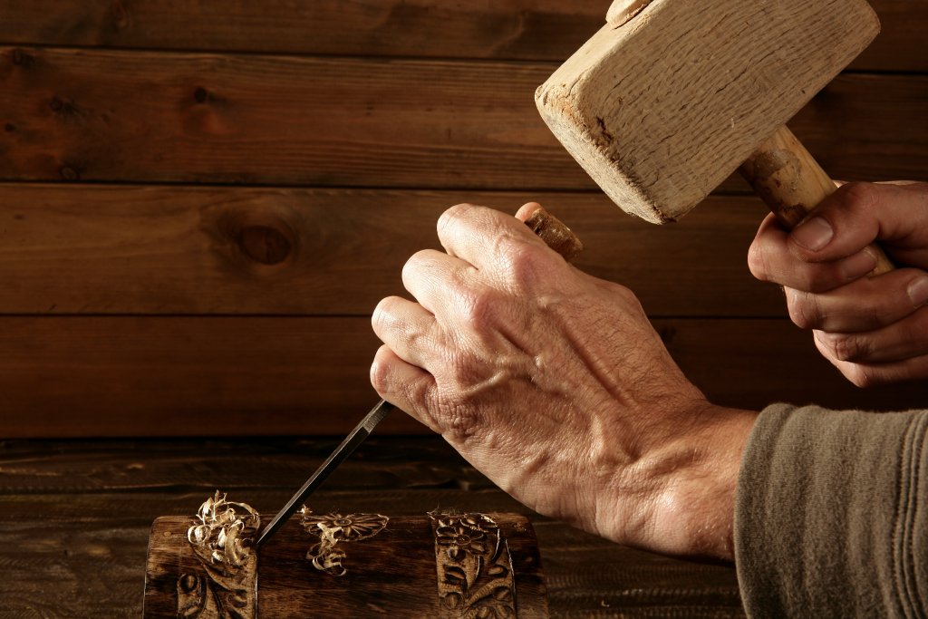 gouge wood chisel carpenter tool hand hammer craftman